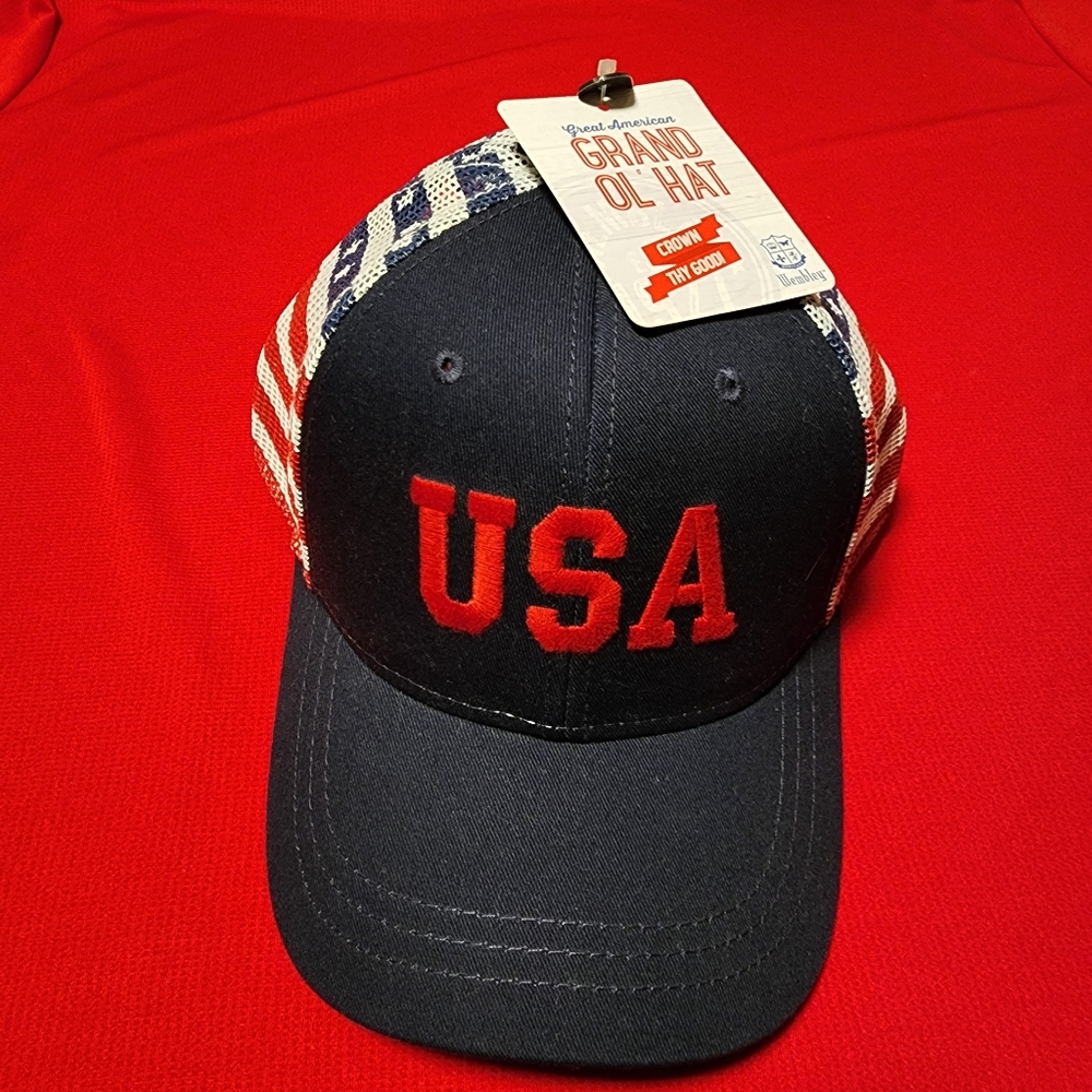 Wembly USA American Flag Hat